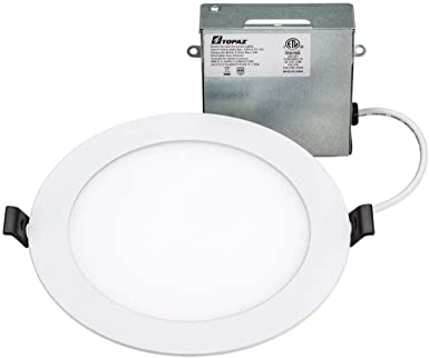 Topaz RDL/6RND/12/5CTS 6" CCT Selectable, LED Slim Fit Recessed Downlight, 12W