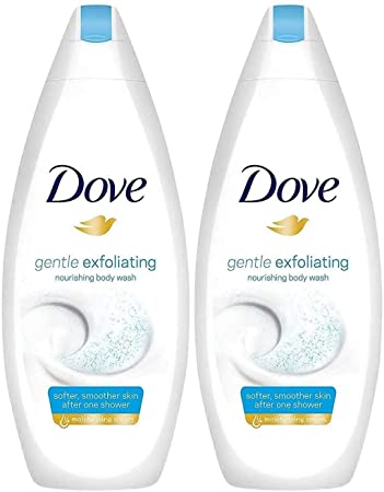 Dove Gentle Exfoliating Body Wash, 16.9 Ounce / 500 Ml (Pack of 2) Imported from Europe