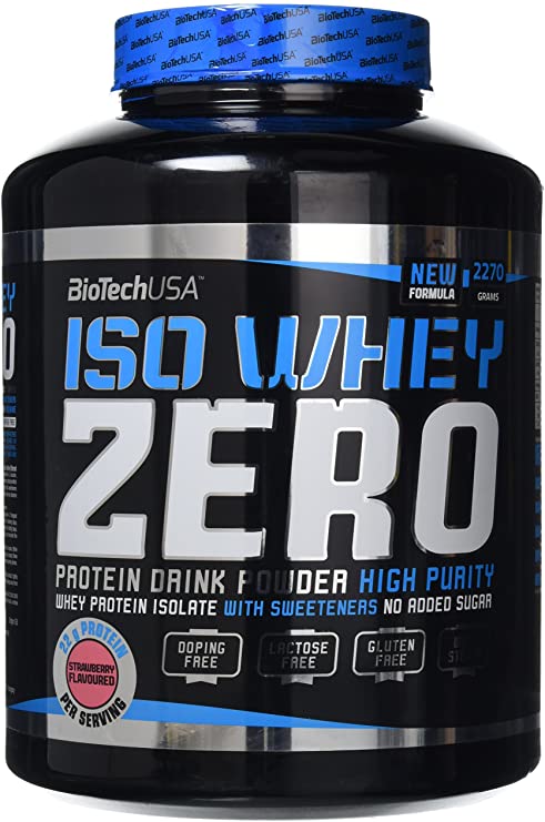 Biotech USA Iso Whey Zero Protein Lactose & Gluten Free 2.27kg (Stawberry)