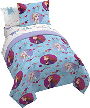 Jay Franco Disney Frozen 2 Sister Dots Bed Set, Twin