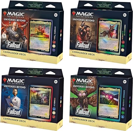 Magic: The Gathering Fallout Commander Deck Bundle – Includes All 4 Decks (1 Hail Caesar, 1 Scrappy Survivors, 1 Science!, and 1 Mutant Menace)