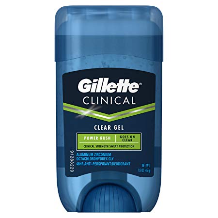 Gillette Clinical Clear Gel Sport Power Rush Antiperspirant and Deodorant, 1.6 oz  Packaging may Vary