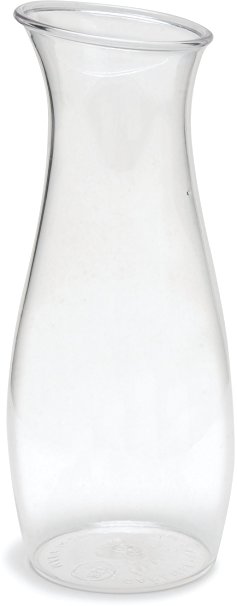 Carlisle 7090207 Cascata Carafe Juice Jar Beverage Decanter Only, Plastic, 1 L, Clear