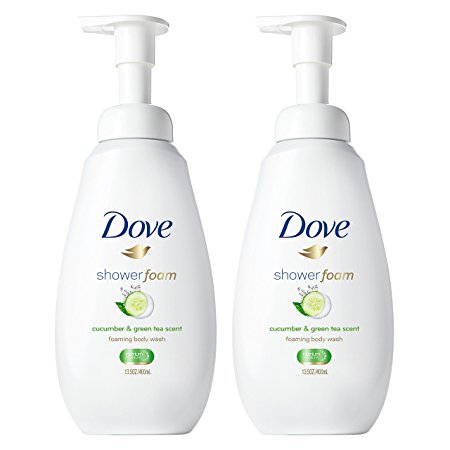 Dove Shower Foam Cucumber & Green Tea Scent 13.5 oz, 2 count