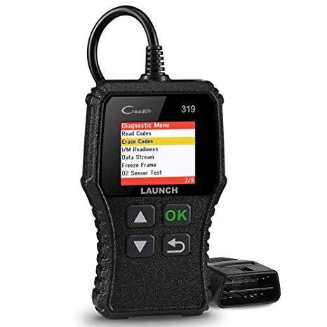 LAUNCH Creader CR319 OBD2 Scanner Universal Automotive Engine Fault Code Reader Checks O2 Sensor and EVAP Systems, Supports Mode6