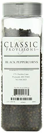 Classic Provisions Spices Peppercorn, Black Whole, 16 Ounce