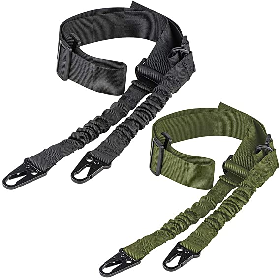 CVLIFE 2 Point Rifle Sling with Metal Hook Adjustable Traditional Gun Sling