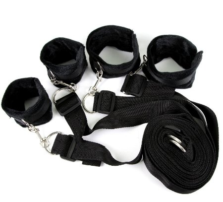 Shootmy Secret Underbed Restraints Systems Cuffs Shackles Doss Bandage Belt Strap Set Sexy Toy for Couple