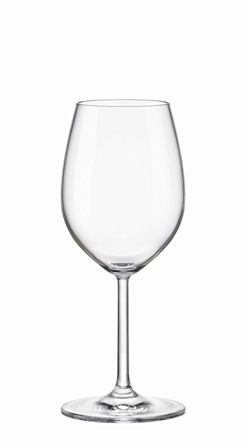 Bormioli Rocco Riserva Flowery White Wine Glass, Set of 6 , 13.25 oz, Clear