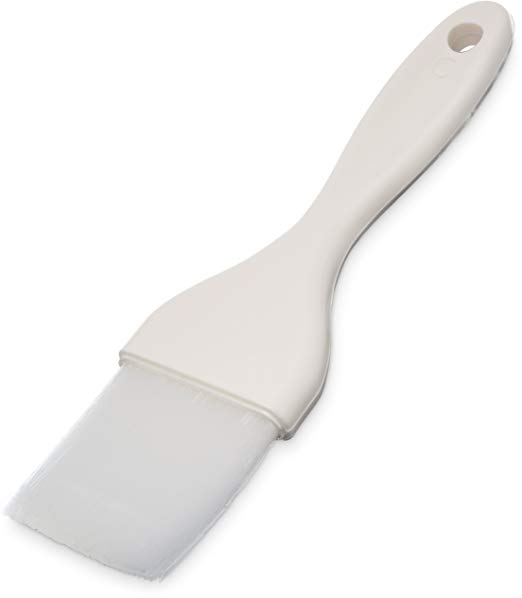 Carlisle 40391-02 7.50" Length, Bristle 2" Width x 2" Trim, White Color, Plastic Handle Galaxy Pastry Brush with Nylon Bristles