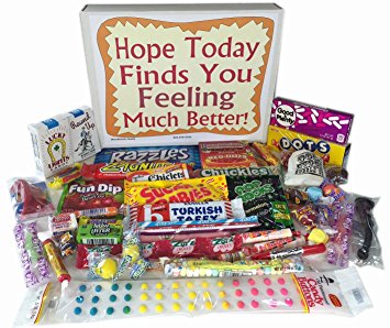 Feel Better Soon Care Package Gift Box of Retro Candy