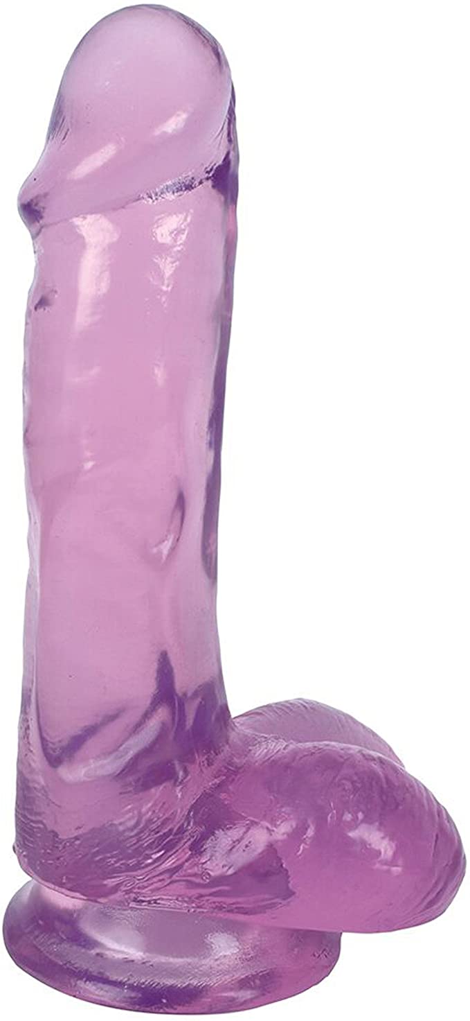 Lynx 6 Inch Purple Ice Dildo with Balls (Made in USA)