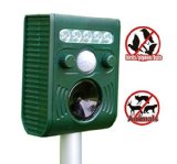 Iwisee Solar Waterproof Animal and Birds Repeller Electronic Pest Control Repellent with Flashing LED Lights to Scare Away Most Types of Pests Batteries Included