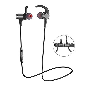 Bluetooth Headphones, Adseon Wireless 4.1 Bluetooth Headset Headphones Magnetic In-ear Earbuds Sweatproof Sports Earpieces Headset Lightweight Stereo Noise Cancelling Earphones with Built-in Mic