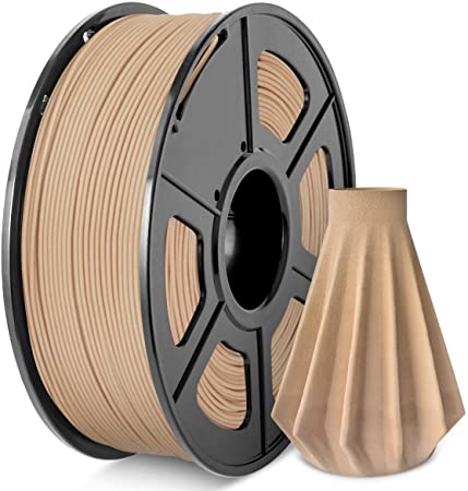 3D Printer Wood PLA Filament 1.75, JAYO Wood PLA Filament 1.75mm, Fit FDM 3D Printer, 1KG Spool, Dimensional Accuracy  /- 0.02 mm, Wood PLA 1.75