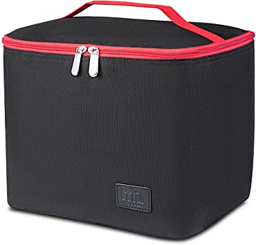 MIU COLOR Lunch Bag for Women Men Collapsible 18-Can Large Capacity Insulated Lunch Box, Reusable Cooler Lunch Bag with Dual Zippers for Work/School/Outdoor, Black