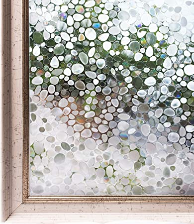 Cottoncolors Brand Window Film 3D Static Privacy Decoration Self Adhesive for UV Blocking Heat Control Glass Stickers,35.4x78.7 Inches