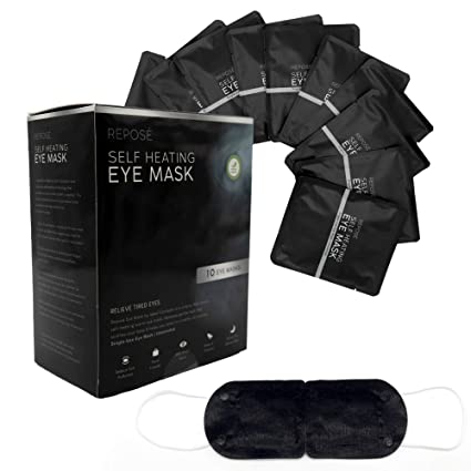10 Pack Self Heating Eye Masks for Dry Eye, Blepharitis, Puffy Eyes, MGD, Stye Treatment Relief | Repose Self Heating Moisturizing Eye Masks