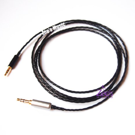 Zee's Music 4N OFC upgrade cable Bowers & Wilkins P5 B & W P5 Black (1.2Meters)