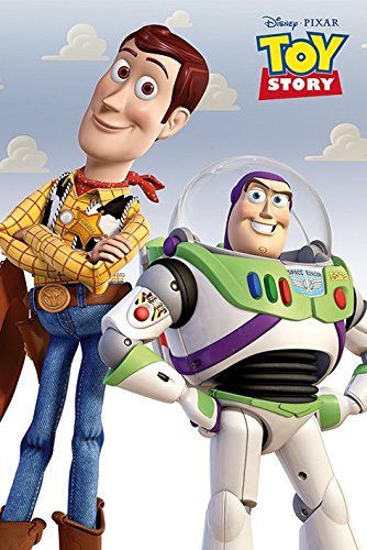 Toy Story - Disney/Pixar Movie Poster/Print (Buzz Lightyear & Woody) (Size: 24 inches x 36 inches)