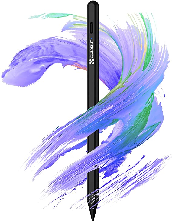Stylus Pens for IPad 2018-2020, CoolReall Stylus Pen with Palm Rejection, Magnetic Design, Anti Rolling, Rechargeable, Tilt Sensitive, Writing Drawing Pen Compatible with iPad 6, Pro 11, 12.9 inch
