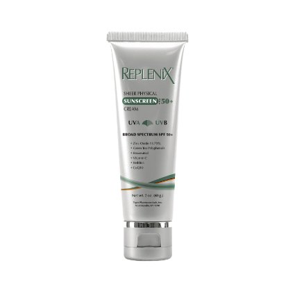 Replenix Sheer Physical Sunscreen Cream SPF 50 Plus 2 oz.