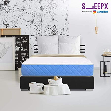 SleepX Presented by Sleepwell Exceller Memory Foam Luxury Pocket Spring Mattress - (72x36x8 Inches) with Free Pillow