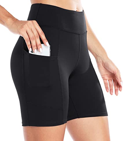 ATTRACO Biker Shorts Women's 5"/6"/7" Yoga Shorts with Pockets High Waist Workout Short