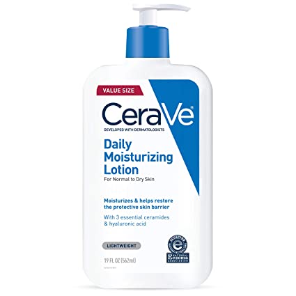 CeraVe Daily Moisturizing Lotion | 19 Ounce | Face & Body Lotion for Dry Skin with Hyaluronic Acid | Fragrance Free