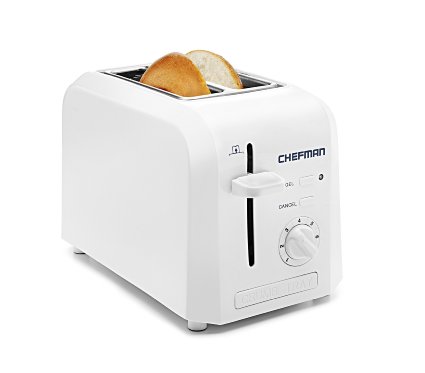 Chefman RJ31-P2-White 2 Piece Slice Toaster, White