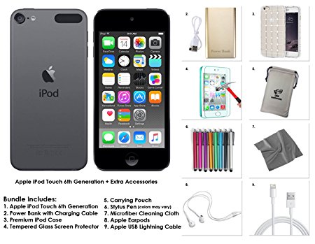 Apple iPod Touch 6th Generation and Accessories, 32GB - Space Grey