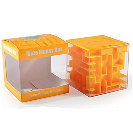 SainSmart Jr. Amaze CB-22 Cube Money Maze Bank-Unique Perfect Gifts for Kids (Yellow)