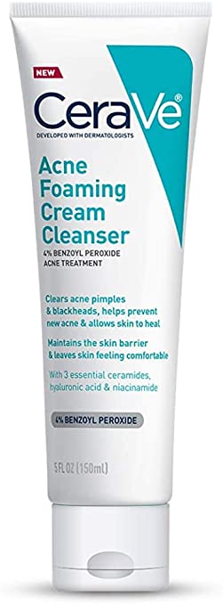 CeraVe Acne Foaming Cream Cleanser Cream to Foam Formula 150ml