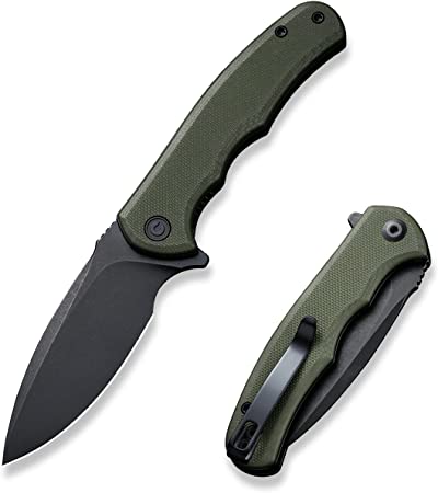 CIVIVI Mini Praxis Folding Pocket Knife, 2.98" D2 Steel Blade G10 Handle Small EDC Knife with Pocket Clip for Men Women, Sharp Camping Survival Hiking Knives C18026C-1