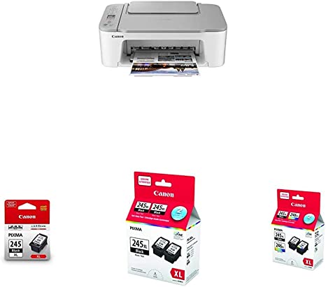 Canon PIXMA TS3420 Wireless Inkjet Printer (White) with Ink