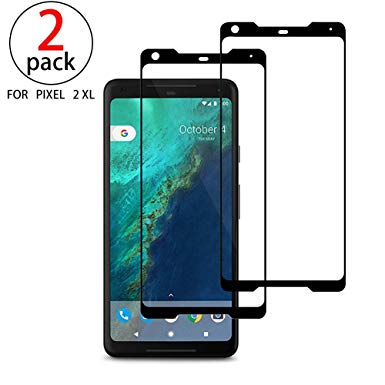 Screen Protector for Google Pixel 2 XL, HD Clear Tempered Glass, Case Friendly with 9H Hardness Film, Anti-Fingerprint, Anti-Scratch, Bubble Free with Lifetime Replacement Warranty (2-Packs)
