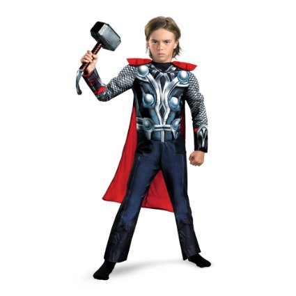 Disguise Boys Marvel Avengers Assemble Thor Classic Muscle Costume, One Color, Small/4-6