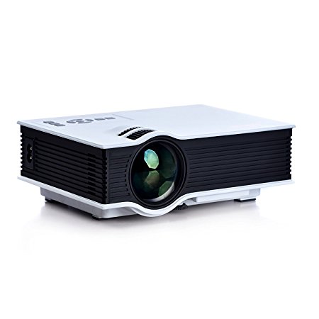 Projector, Updated LCD Portable Video Projector Mutimedia Home Theater Projector Support HD 1080P Video-Max 120" Screen Keystone Adjust USB/AV/SD/VGA/HDMI Interface