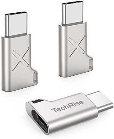 Techrise USB-C to Micro USB Adapter, 3Pack Type-C Male to Micro USB Female Converter Data Transfer Compatible with Samsung Galaxy Note10 S10 S10e, MacBook, ChromeBook Pixel, Nexus & all Type C Devices