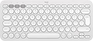 Logitech Pebble Keys 2 K380s - QWERTY US International Layout, White