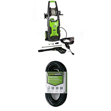 GreenWorks GPW1951 13 and 1950 PSI 1.2 GPM Electric Pressure Washer with Hose Reel