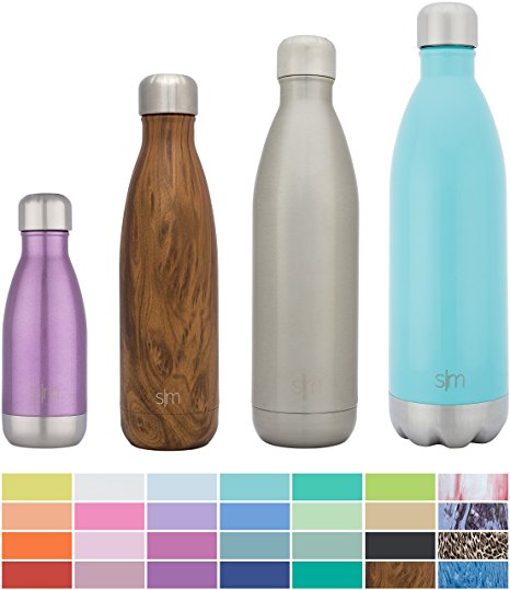Simple Modern 750ml Wave Water Bottle - Vacuum Insulated Double-Walled 18/8 Stainless Steel Hydro Camelbak Swell Flask - Simple Stainless