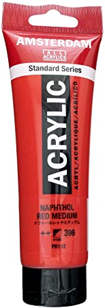 Royal Talens Amsterdam Standard Series Acrylic Color, 120ml Tube, Naphthol Red Medium (17093962)