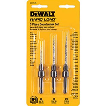 DEWALT DW2535 3 Piece #6, #8, and #10 Countersink Assortment