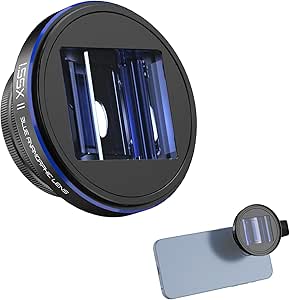 NEEWER PRO 1.55x Anamorphic Phone Lens with Blue Flare, 17mm Lens Clamp and 72mm Lens Filter Adapter Ring, Compatible with iPhone Samsung, Cinematic Wide Screen and Pro Video Effects, LS-43 PRO