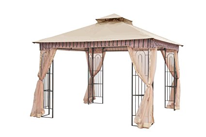 Sunjoy 10'x 10' Lansing Soft Top Gazebo with Netting