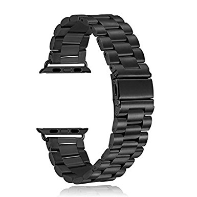 Watch Band 42mm Metal Apple Watch Bands Replacement Stainless Steel Strap Mens i Watch bands 42 mm for All Apple Watch Series 1 and 3,i watch Sport&Edition Space Black