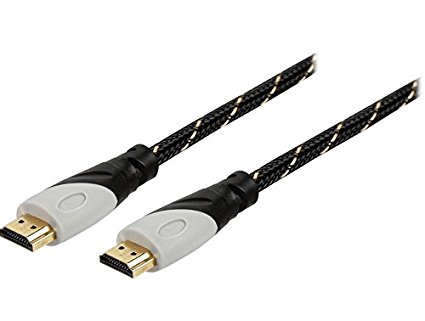 Upstar ZP10-24 6 ft. Black 2 x HDMI 2.0 4K Ultra HD High-Speed HDMI Cable with Ethernet and 3D M-M