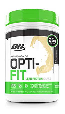 OPTIMUM NUTRITION Opti-Fit Lean Protein Shake, Meal Replacement Powder, Vanilla, 1.80 Pound