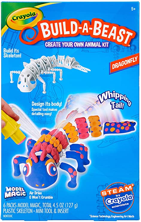 Crayola Build A Beast Dragonfly, Model Magic Craft Kit, Steam/ Stem Learning Toys, Gift for Kids, 5, 6, 7, 8